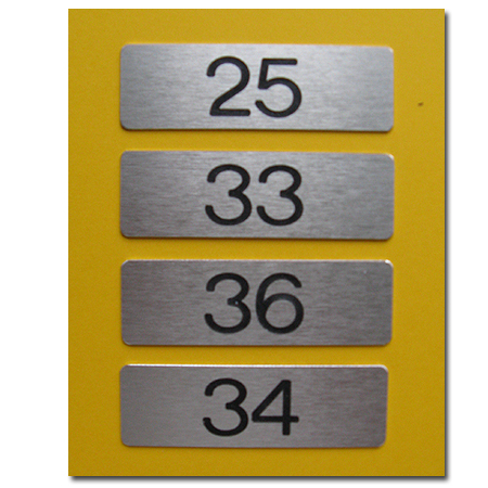 Nummerierte Scheiben aus Kunststoff Nummernschilder eingravierte
